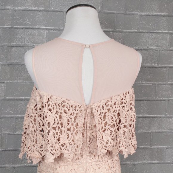 Revolve J.O.A. Blush Pink Crochet Lace Dress - Picture 7 of 14
